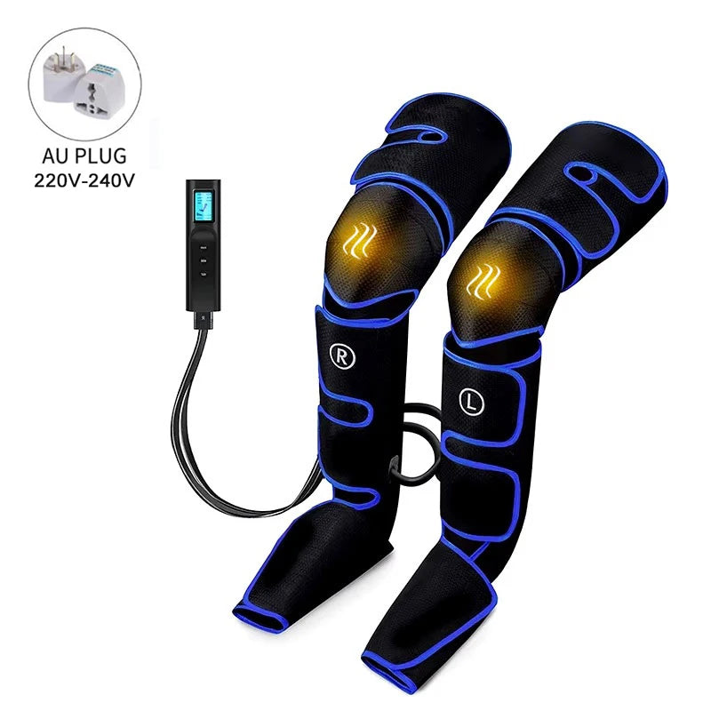 Electric Leg Muscle Relaxer 6 Modes Air Compression Recovery Boot Lymph Release Relieve Foot Fatigue Heating Leg Massager