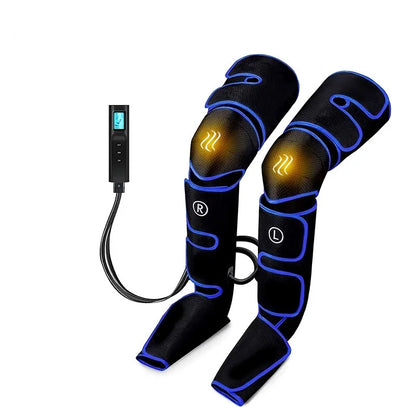 Electric Leg Muscle Relaxer 6 Modes Air Compression Recovery Boot Lymph Release Relieve Foot Fatigue Heating Leg Massager