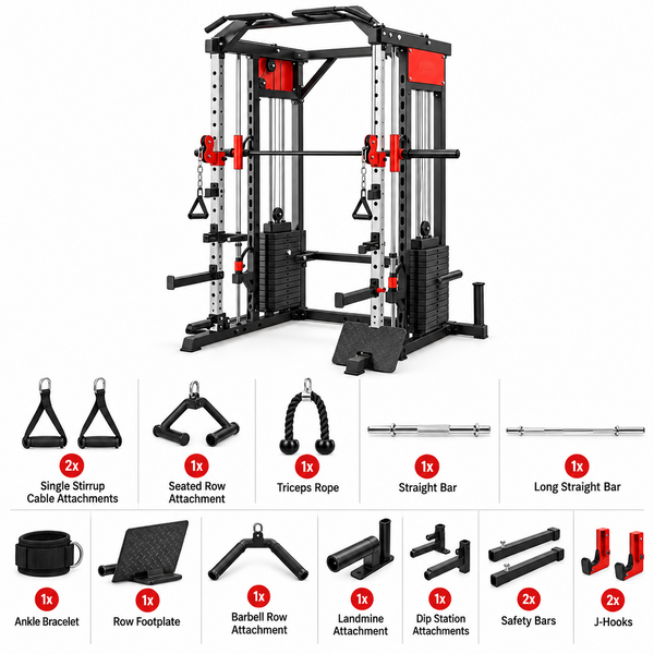 Multi Gym Smith Machine with Weights