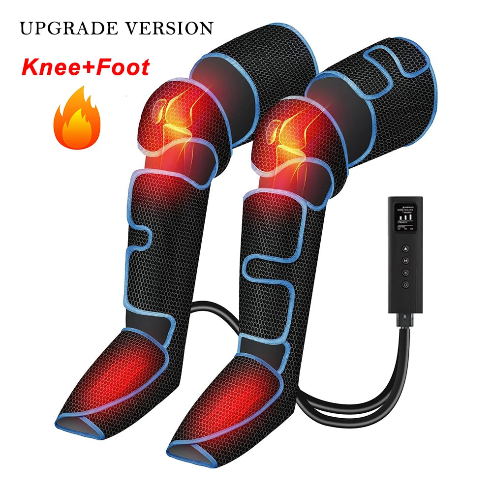 Electric Leg Muscle Relaxer 6 Modes Air Compression Recovery Boot Lymph Release Relieve Foot Fatigue Heating Leg Massager
