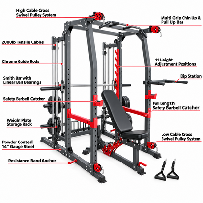 SM-4903 Smith Machine and Bench